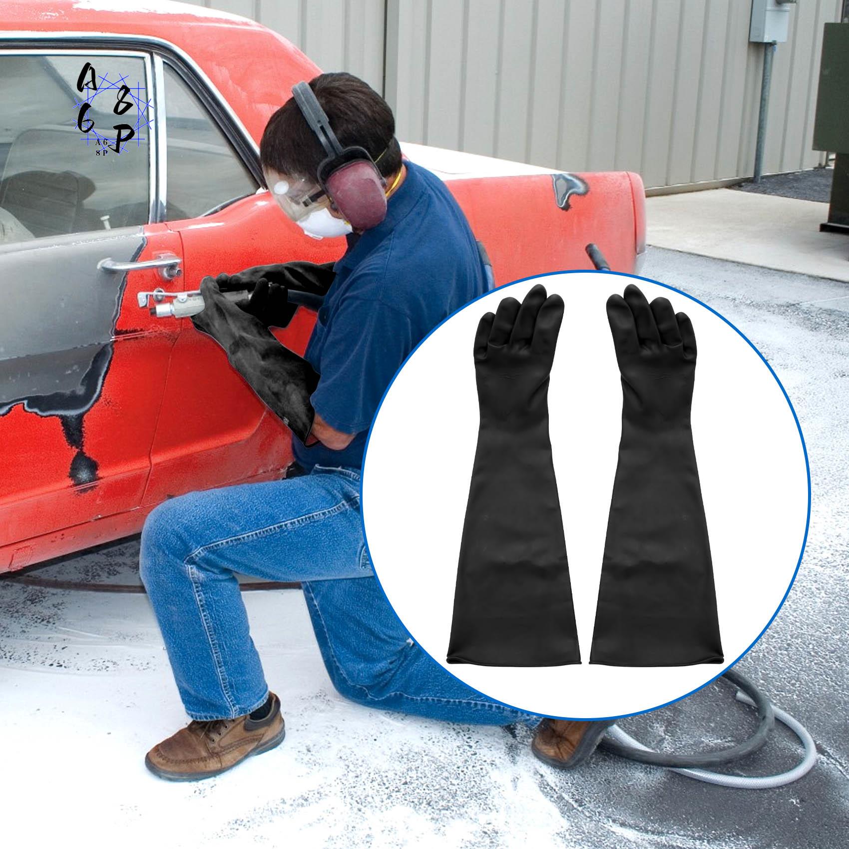 Sandblaster Cabinet - A68P-Sand Blasting Gloves For Sandblast Cabinet