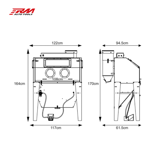 RM RF8023 Steel Car Surface Cl - đánh giá và giá Sandblaster Cabinet